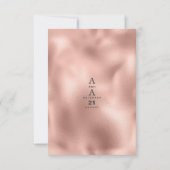 Chique Glam Roos Goud Eenvoudig Wit Bloemen Bruilo Kaart (Achterkant)