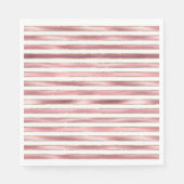 Chique glam roze witte strepen servet (Voorkant)