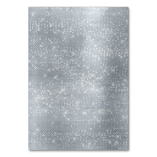 Chique Glam Silver Sparkle en Zwart Kaart (Achterkant)