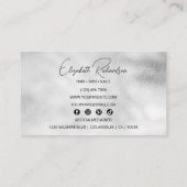 Chique Glam Sparkling Luxe Elegant Diamond Crystal Visitekaartje (Achterkant)