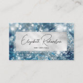 Chique Glam Sparkling Luxe Elegant Diamond Crystal Visitekaartje (Voorkant)