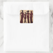 Chique glamour modefeest vierkante sticker (Tas)