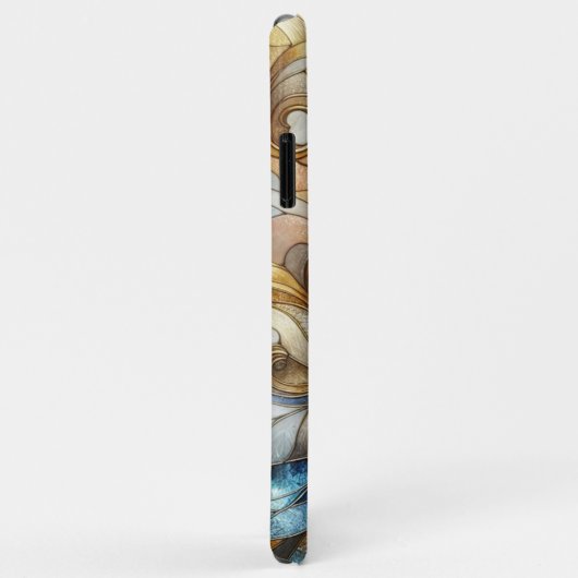 Chique Glas in lood bloemenmozaïek kunstpatroon Case-Mate iPhone Case (Achterkant/rechts)