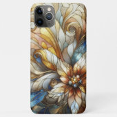 Chique Glas in lood bloemenmozaïek kunstpatroon Case-Mate iPhone Case (Achterkant)