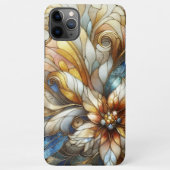 Chique Glas in lood bloemenmozaïek kunstpatroon iPhone Hoesje (Achterkant)