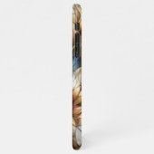 Chique Glas in lood bloemenmozaïek kunstpatroon iPhone Hoesje (Linkerkant)