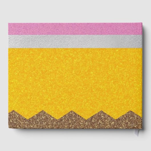 Chique glinsterend geel folie trouwgastenboek gastenboek (Achterkant)