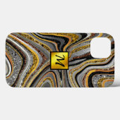 Chique glinsterende glitter marmer kunst grijze go Case-Mate iPhone case (Achterkant (horizontaal))