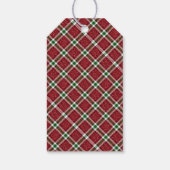 Chique glinsterende ruit Kerstmis Cadeaulabel (Achterkant)