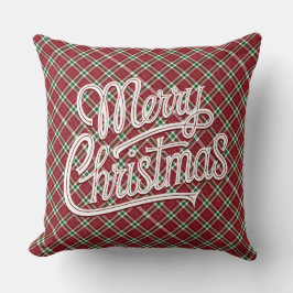 Chique glinsterende ruit Kerstmis Kussen
