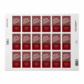 Chique glinsterende ruit Kerstmis retouradres Etiket (Full Sheet)
