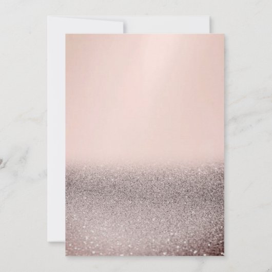 Chique glitter bokeh, pompoen Baby shower Kaart (Achterkant)