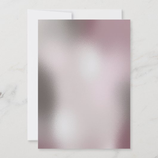 Chique Glitter Crown, Rozen Metallic Kaart (Achterkant)