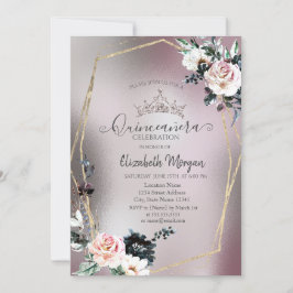 Chique Glitter Crown, Rozen Metallic Kaart