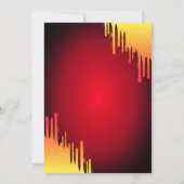 Chique Glitter Gele Drips, Rood Kaart (Achterkant)