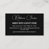 Chique Glitter Glam Nail Art Manicure Salon Blauw Visitekaartje (Achterkant)