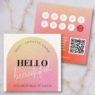 Chique Glitter Make-up Beauty Nail Salon Loyalty K Vierkante Visitekaartje