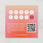 Chique Glitter Make-up Beauty Nail Salon Loyalty K Vierkante Visitekaartje (Achterkant)