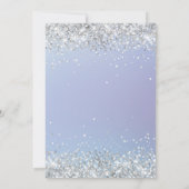 Chique Glitter Moderne Bloemige Blauwe Jongens Bab Kaart (Achterkant)