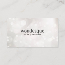 Chique Glitter Silver White Bokeh event planner Visitekaartje