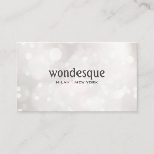 Chique Glitter Silver White Bokeh event planner Visitekaartje