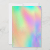 Chique Glitter Tiara Regenboog Holografische Verja Kaart (Achterkant)