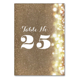 Chique Glitter Twinkle Lights Tafel Nummer Kaarten