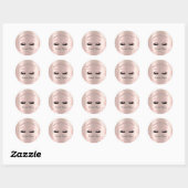 Chique Glitter Valse Wimpers,Confetti,Make-up Ronde Sticker (Vel)