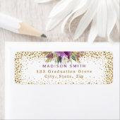 Chique Glitter Waterverf Flowers Goud Confetti Etiket (Insitu)