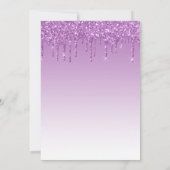 Chique Glitterende Paarse Bruiloft Kaart (Achterkant)