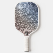 Chique Glitterij Sparkles Modern Monogram Pickleball Paddle (Voorkant)