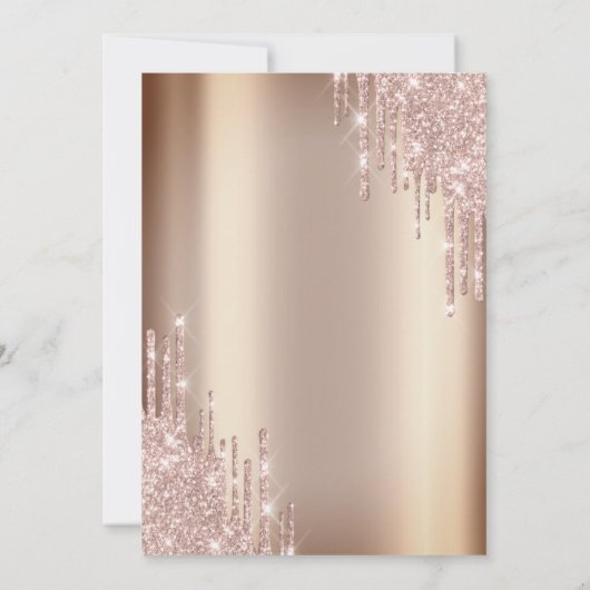 Chique glitters druppels wijn druiven bruidsmeisje kaart (Achterkant)