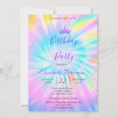 Chique glitterschiereiland Tie Dye Verjaardag Kaart (Voorkant)