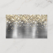 Chique Glittery Goud Zilveren Folie Blank Place Ca Plaatskaartje (Achterkant)