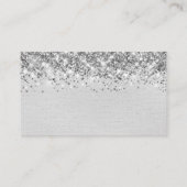 Chique Glittery licht Zilveren Folie Blank Place C Plaatskaartje (Achterkant)