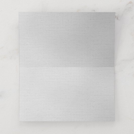 Chique Glittery licht Zilveren Folie Gepersonalise Plaatskaartje (Binnenkant ongevouwen)