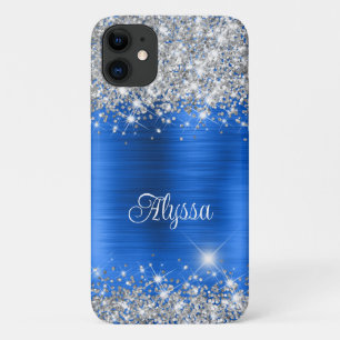 Chique Glittery Royal Blue Glam Naam Case-Mate iPhone Case