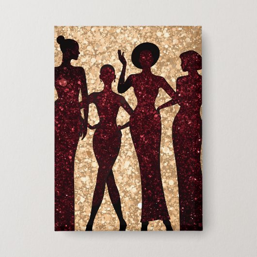 Chique glitz feestmode button (Voorkant)