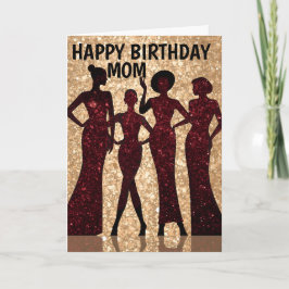 Chique glitz feestmode kaart