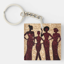 Chique glitz feestmode sleutelhanger