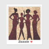 Chique glitz feestmode sticker (Vel)