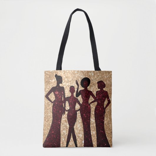 Chique glitz feestmode tote bag (Voorkant)