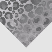 Chique Glitz Zilveren Glam Luipaard Tissuepapier (Detail)