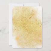 Chique Glitzy Goud Bruiloft Uitnodigingen (Achterkant)