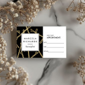 Chique Gold Bobby Pins Haarsalon Zwart Afspraak Afsprakenkaartje