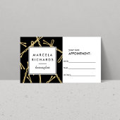 Chique Gold Bobby Pins Haarsalon Zwart Afspraak Afsprakenkaartje