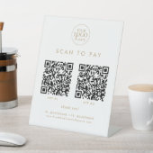 Chique Gold Business Logo 2 Apps Scannen om te bet Reclamebord Met Voetstuk (Insitu)