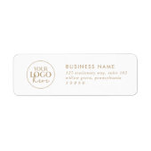 Chique Gold Business Logo Retouradreslabel Etiket (Voorkant)