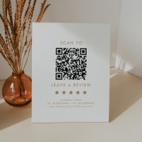 Chique Gold Business QR-code Laat een Review achte