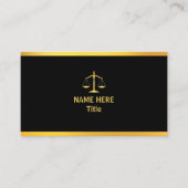 Chique Gold en Black Law Visitekaartje (Voorkant)